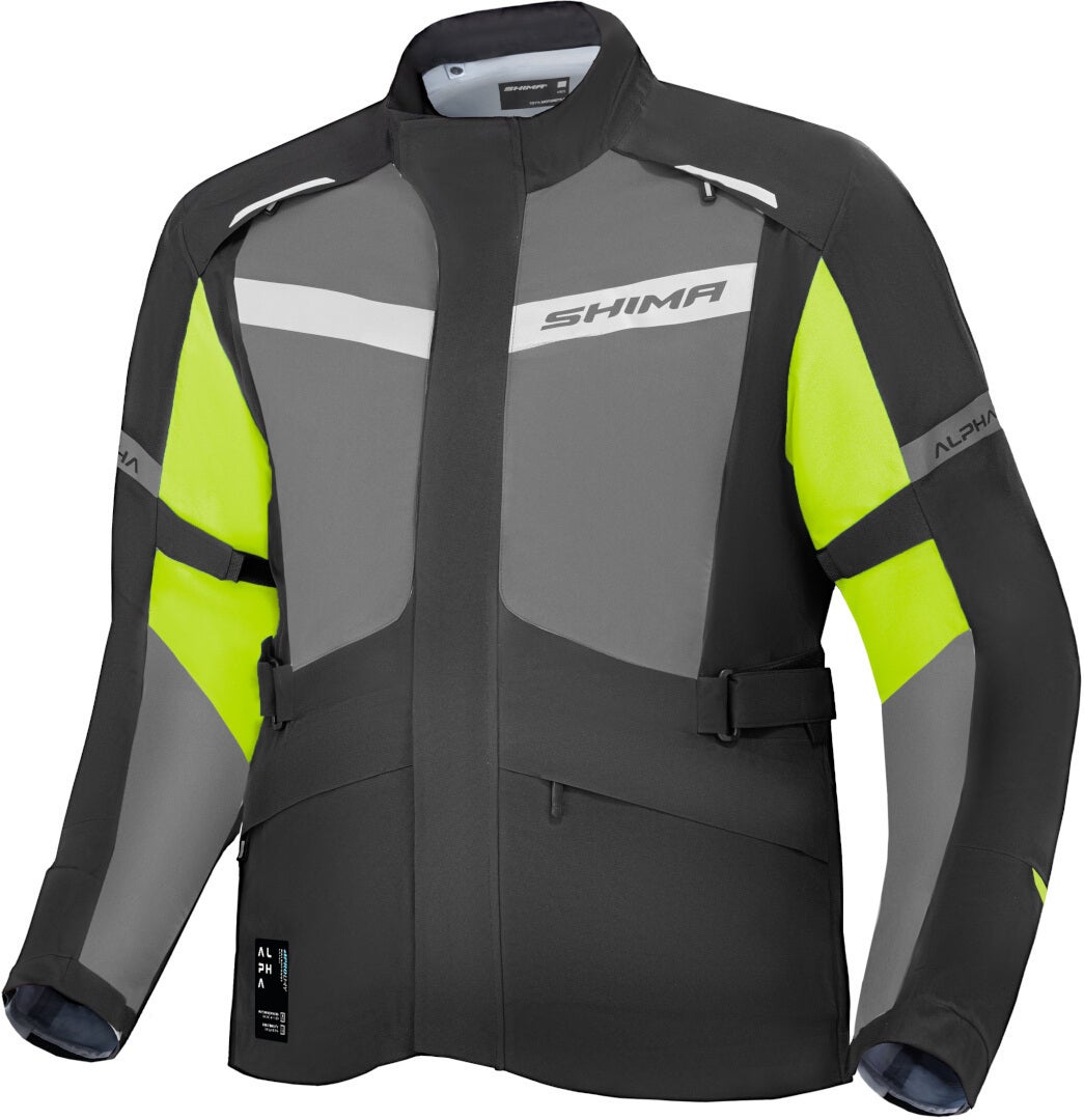 SHIMA Alpha waterproof Motorcycle Textile Jacket black/grey/yellow 3XL Figure 3