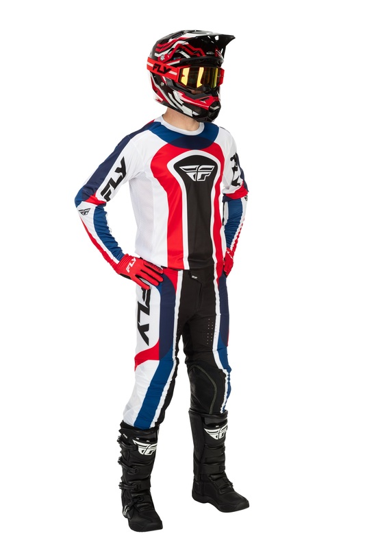 FLY Racing Lite Glory Special Edition Byxor - Röd/Vit/Blå Figur 6