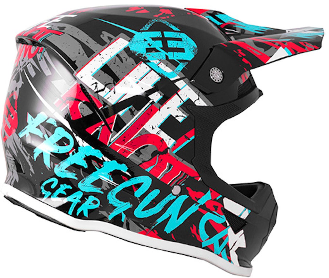 Freegun XP4 Maniac Casco Motocross per bambini nero/rosa S (49/50) Figura 3