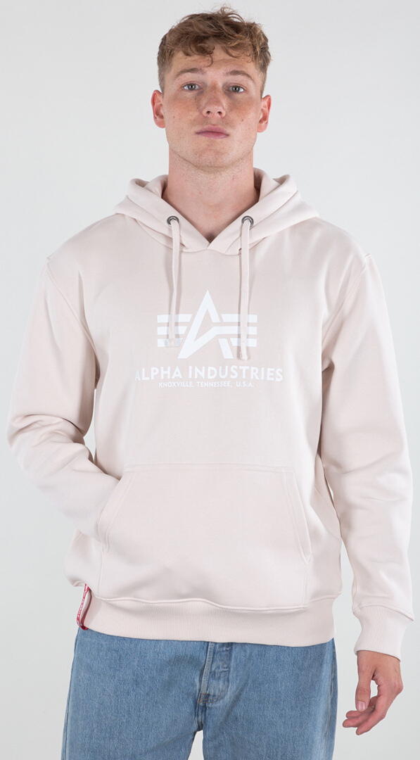 Alpha Industries Basic Chandail à capuchon Blanc/beige S Figure 4