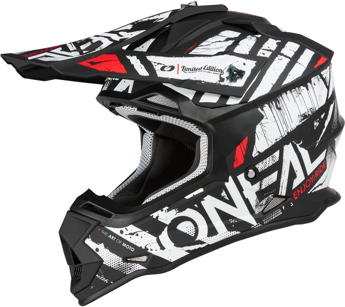 Oneal 2Series Glitch Motocross Hjelm svart/hvitt Tap (59/60) Figur 1