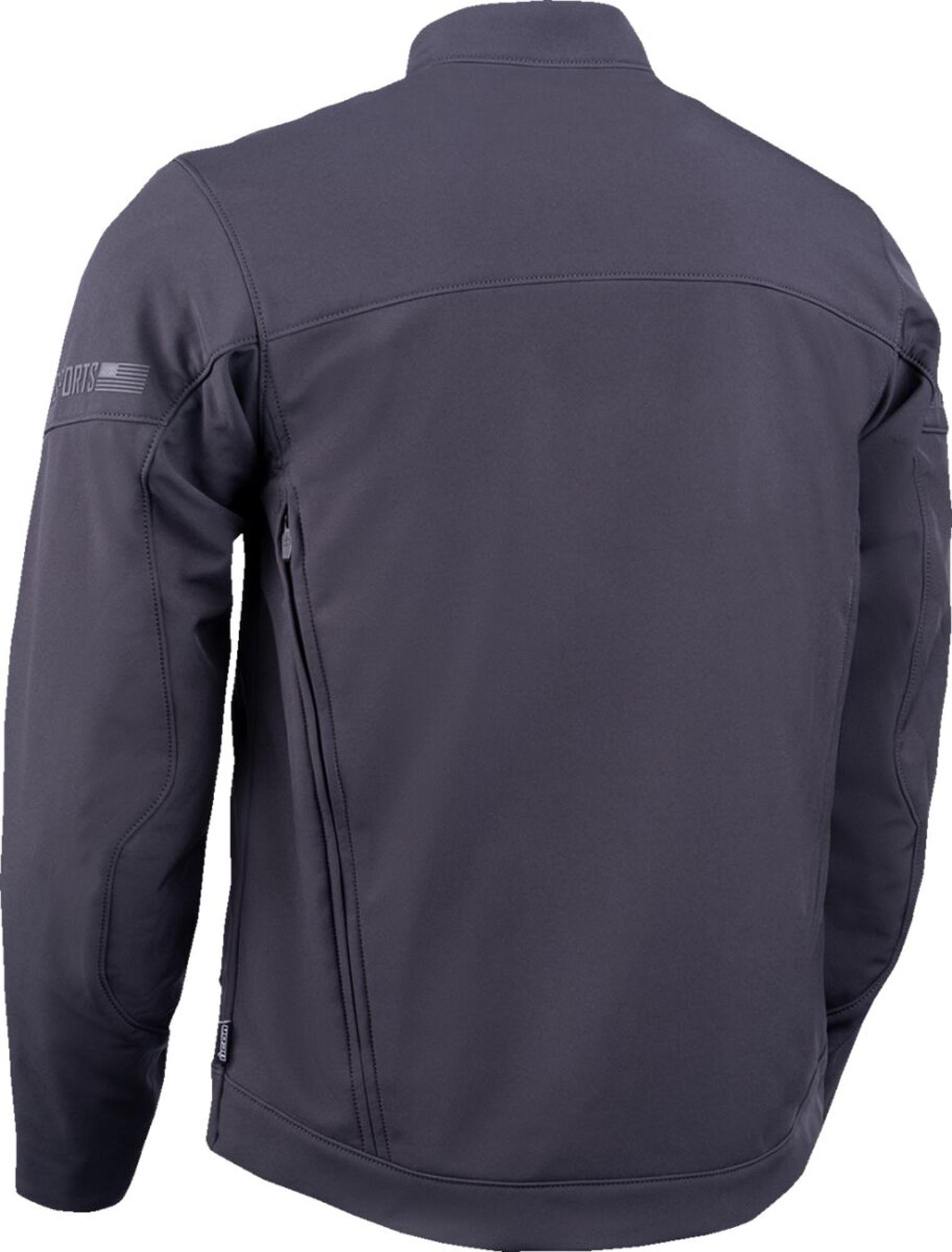 Icon Merc 3 Motorfiets textieljas Zwart 3XL Figuur 2