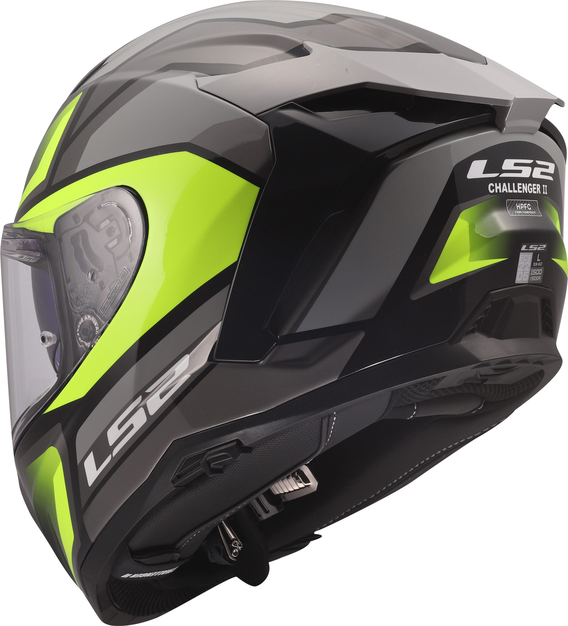 LS2 FF817 Challenger II Viper Casque gris/jaune S (55/56) Figure 5