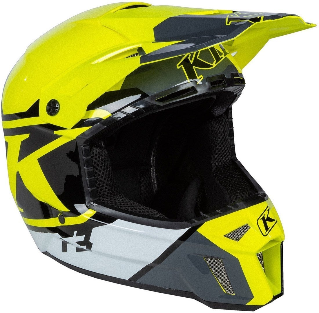 Klim F3 Disarray Casco motocross giallo/nero/bianco XL (60/61) Figura 1