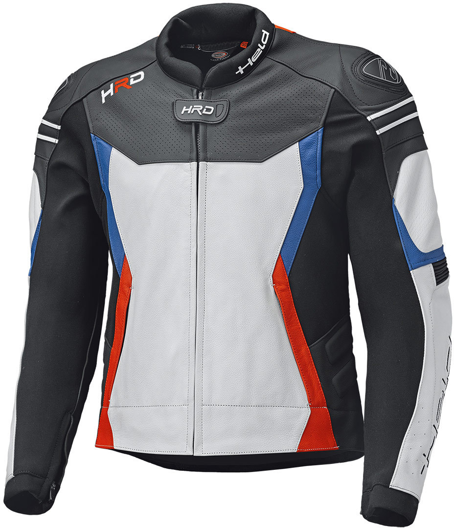 Held Street 3.0 Motorfiets lederen jas wit/blauw/rood 52 Figuur 1