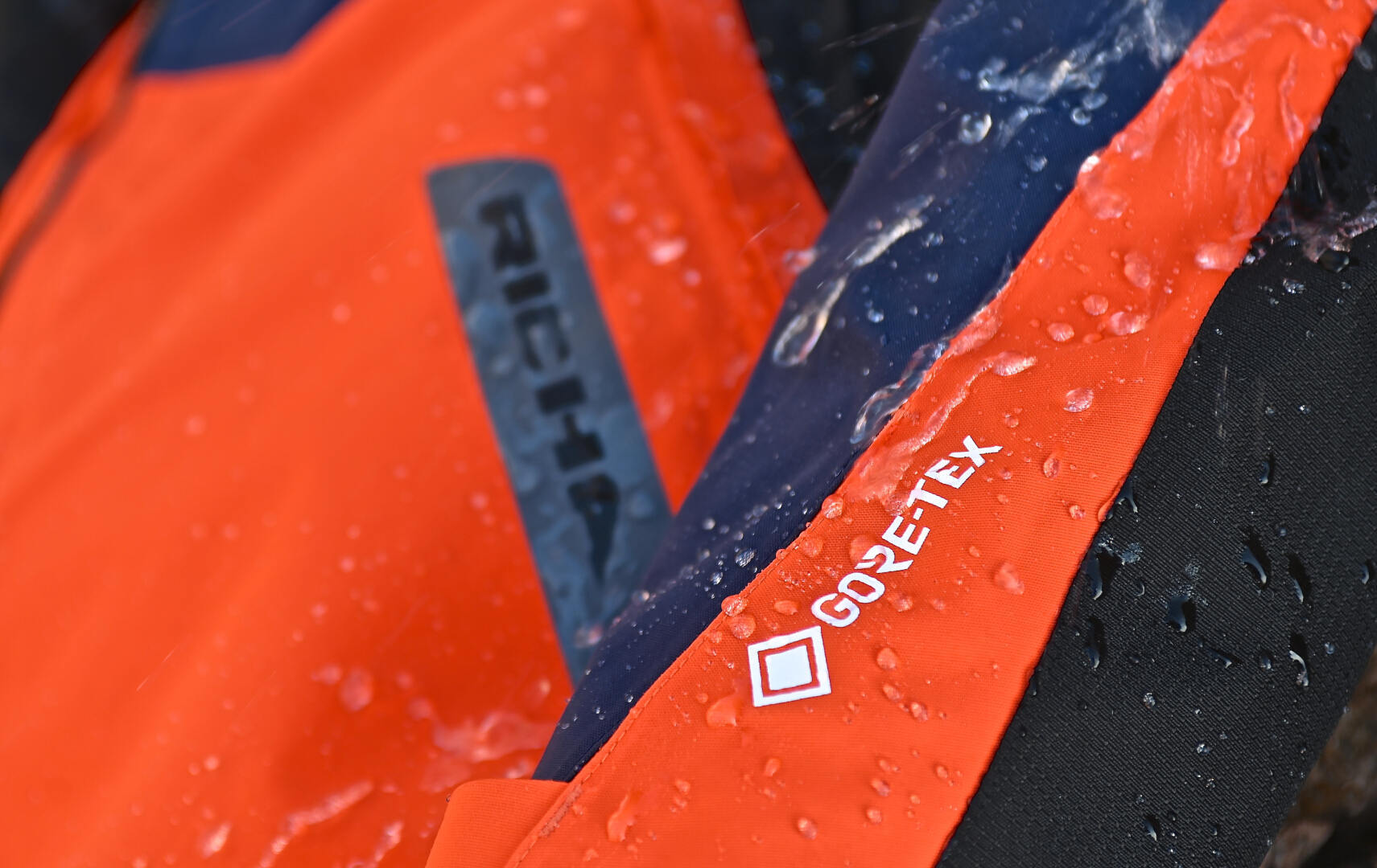 Richa Orion GTX waterproof Motorcycle Textile Jacket dark blue/orange L Figure 12
