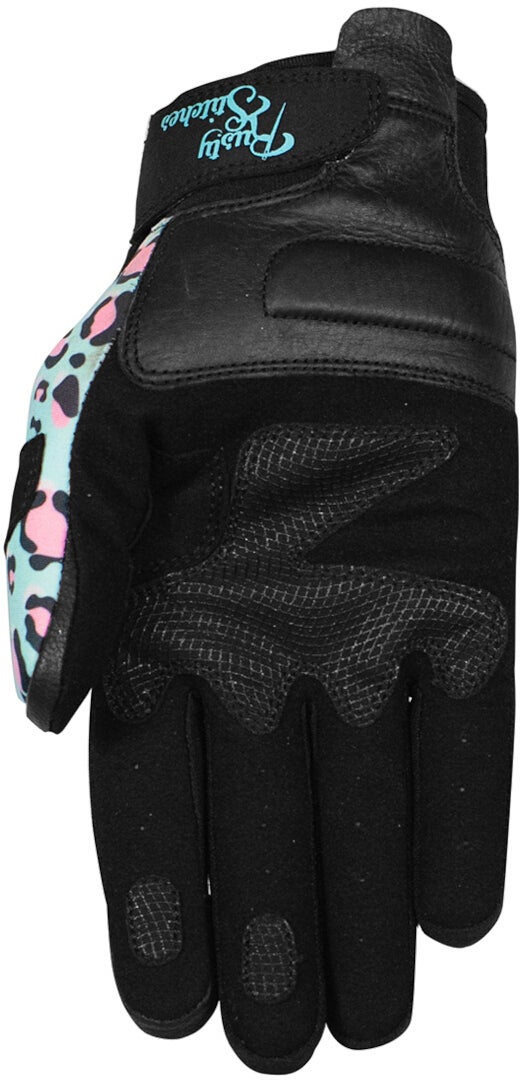 Rusty Stitches Bonnie V2 Panther Damen Motorrad Handschuhe schwarz/mint M Abbildung 2
