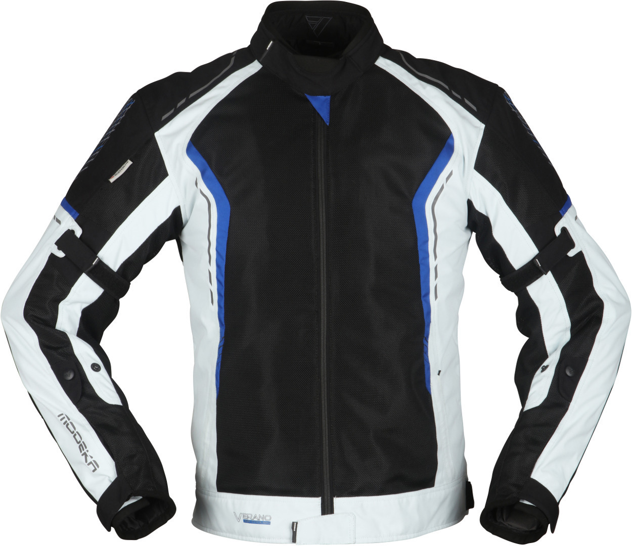 Modeka Khao Air Motorcycle Textile Jacket black/grey/blue XL Figure 1