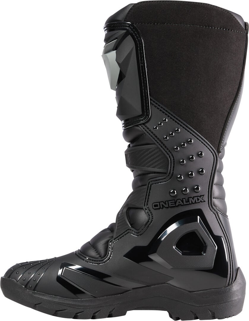 Side view of Oneal RSX Adventure Black Motocross Boots