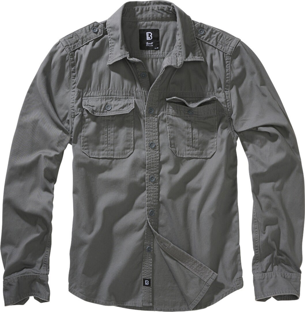 Brandit Men's Dark Grey Vintage Longsleeve Shirt