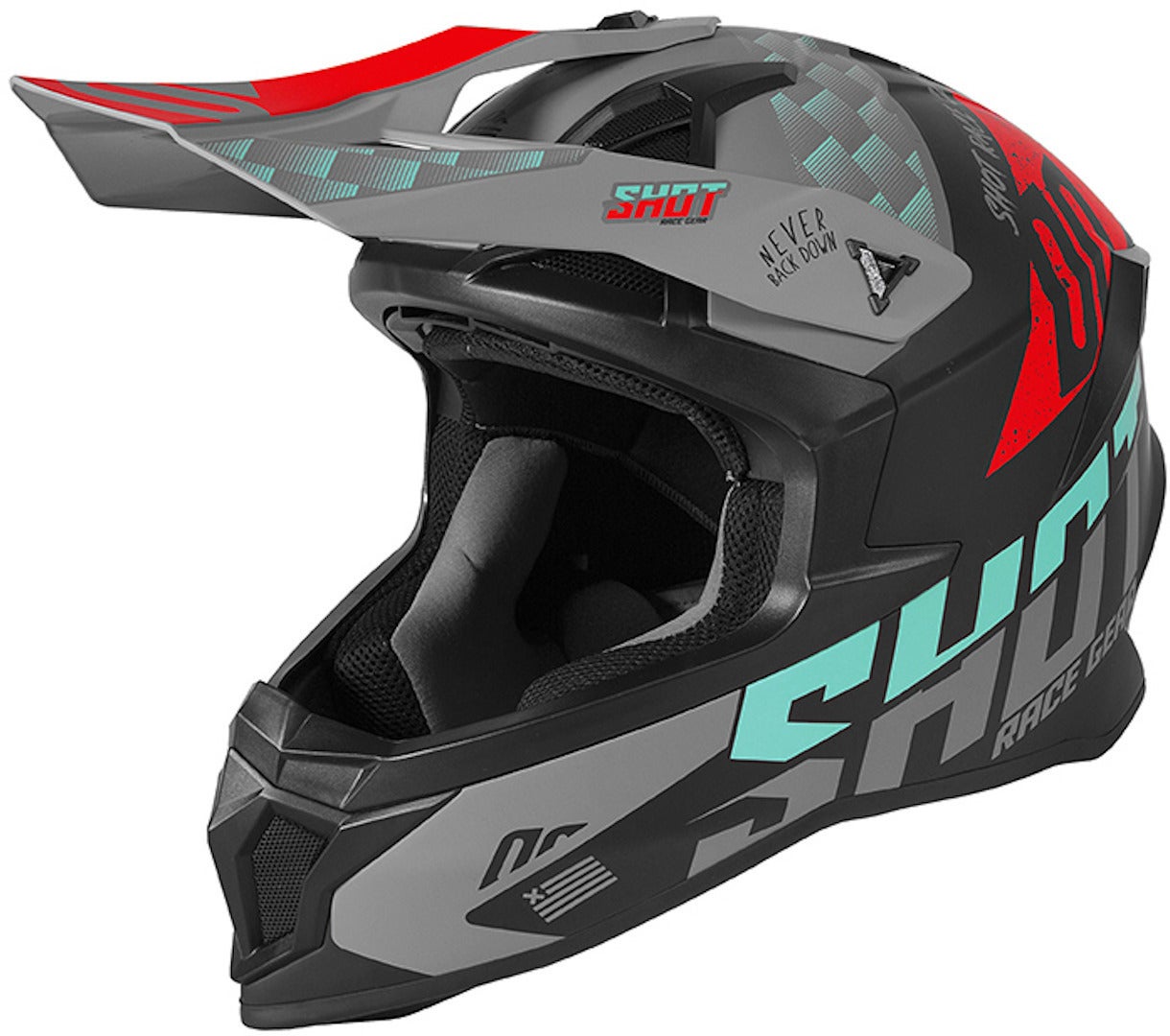 Shot Lite Rush Motocross Helm türkis M (57/58) Abbildung 1
