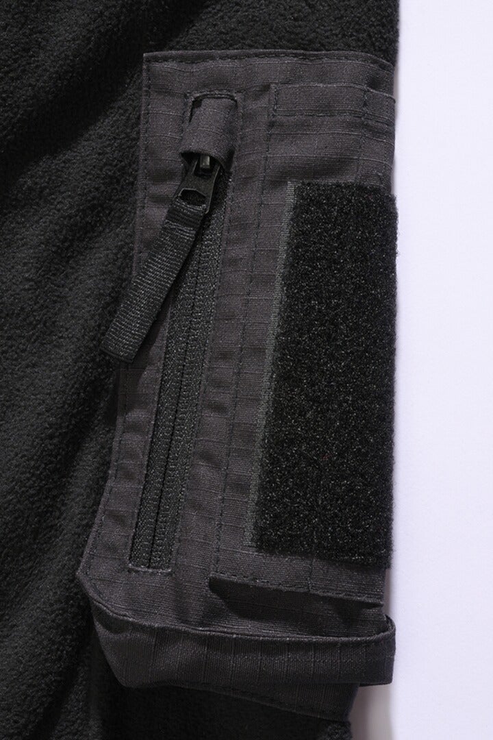 Brandit Fleece Ripstop Pull demi-zip noir XXL Figure 3