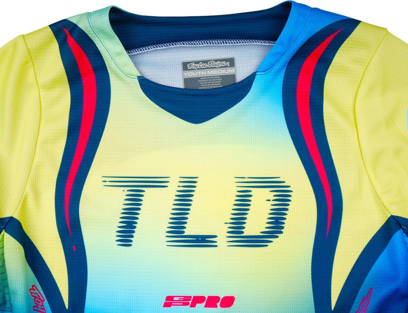 Troy Lee Designs GP Pro Drip Jugend Motocross Jersey gelb/blau M Abbildung 5