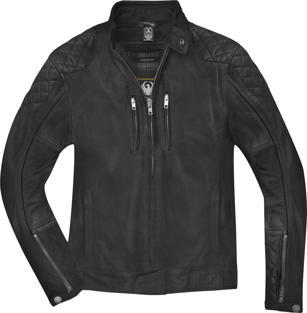 Merlin Stockton Motorcycle Leather Jacket black L Figure 2
