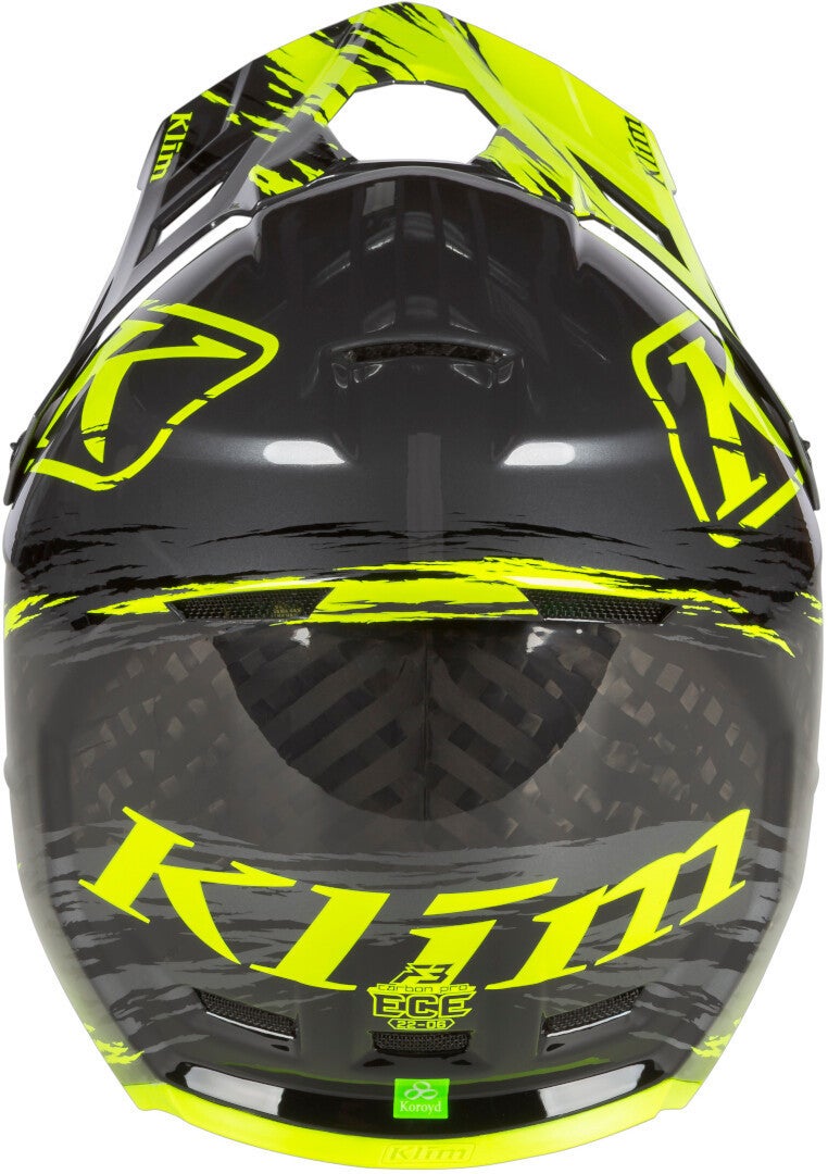Klim F3 Carbon Pro Thrashed Hi-Vis Capacete Snowmobile XXL (62/63) Figura 6