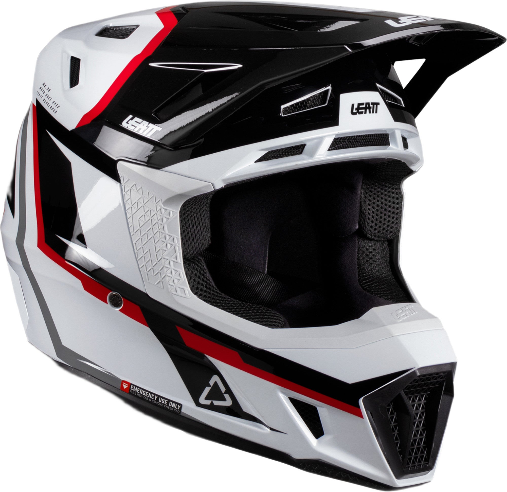 Leatt 7.5 V26 Casco da motocross con occhiali bianco/nero/rosso M (57/58) Figura 2