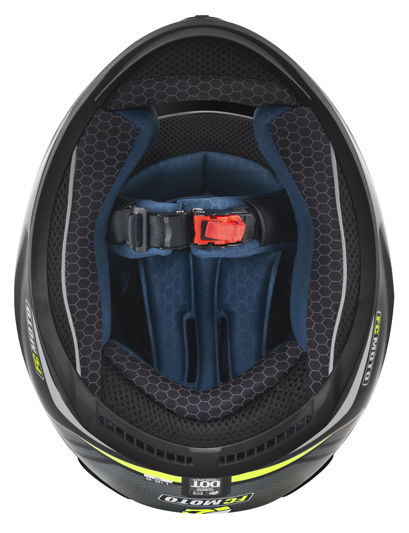 FC-Moto FF114B Zeron Hjälm svart matt/gul XS Figur 7