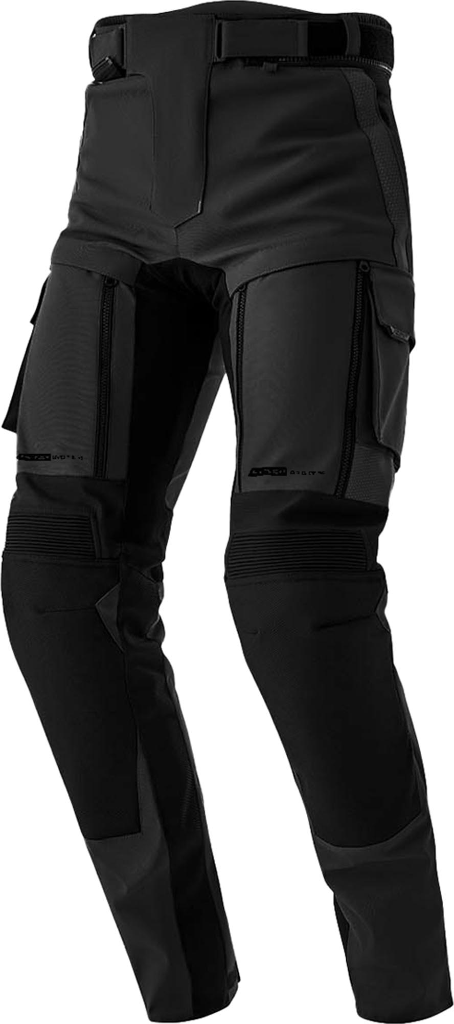 RST Pro Series Adventure D3O vandtætte motorcykeltekstilbukser Sort Long 48 Figur 1