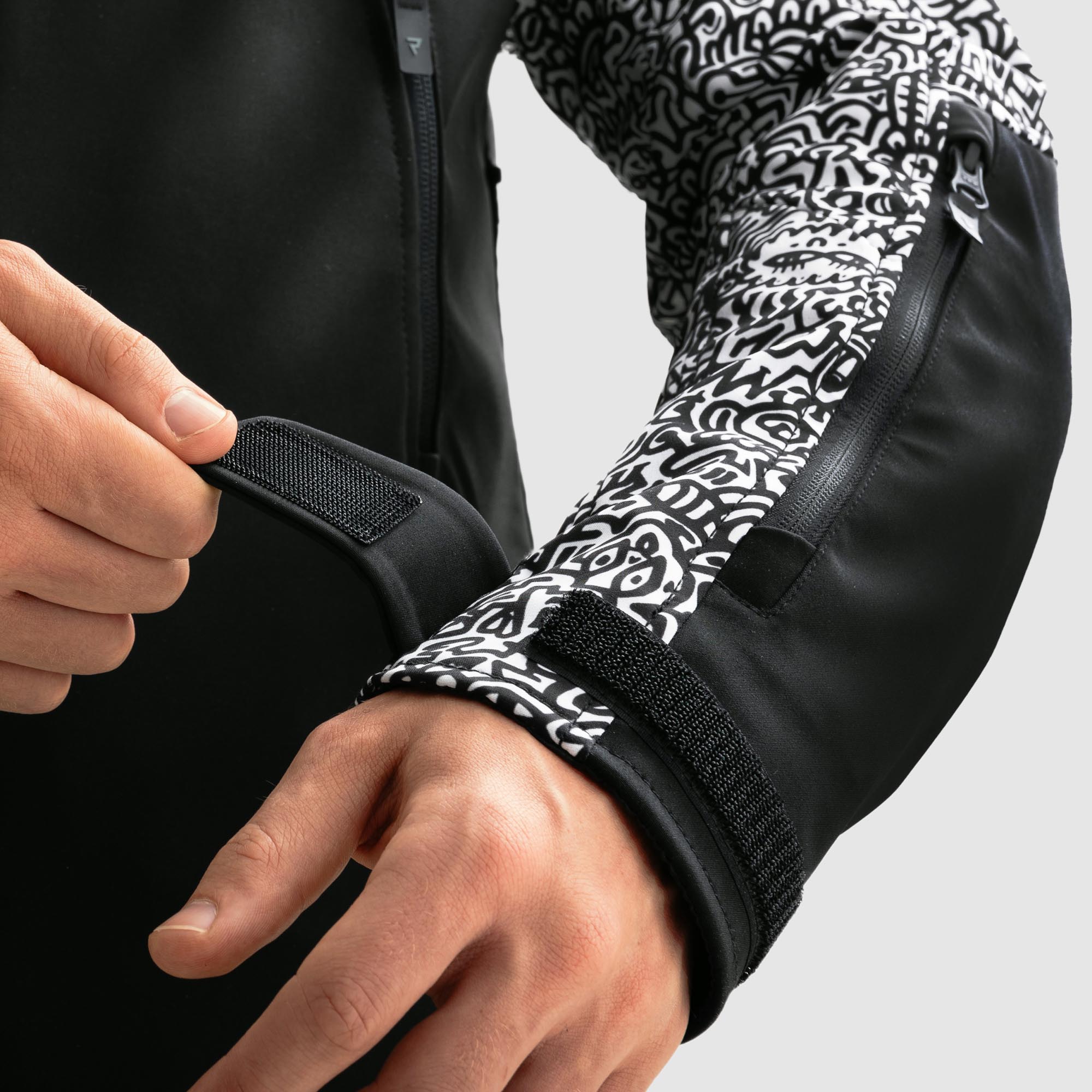 Rebelhorn Slash Softshell Jaqueta têxtil de motocicleta impermeável preto/branco XL Figura 7