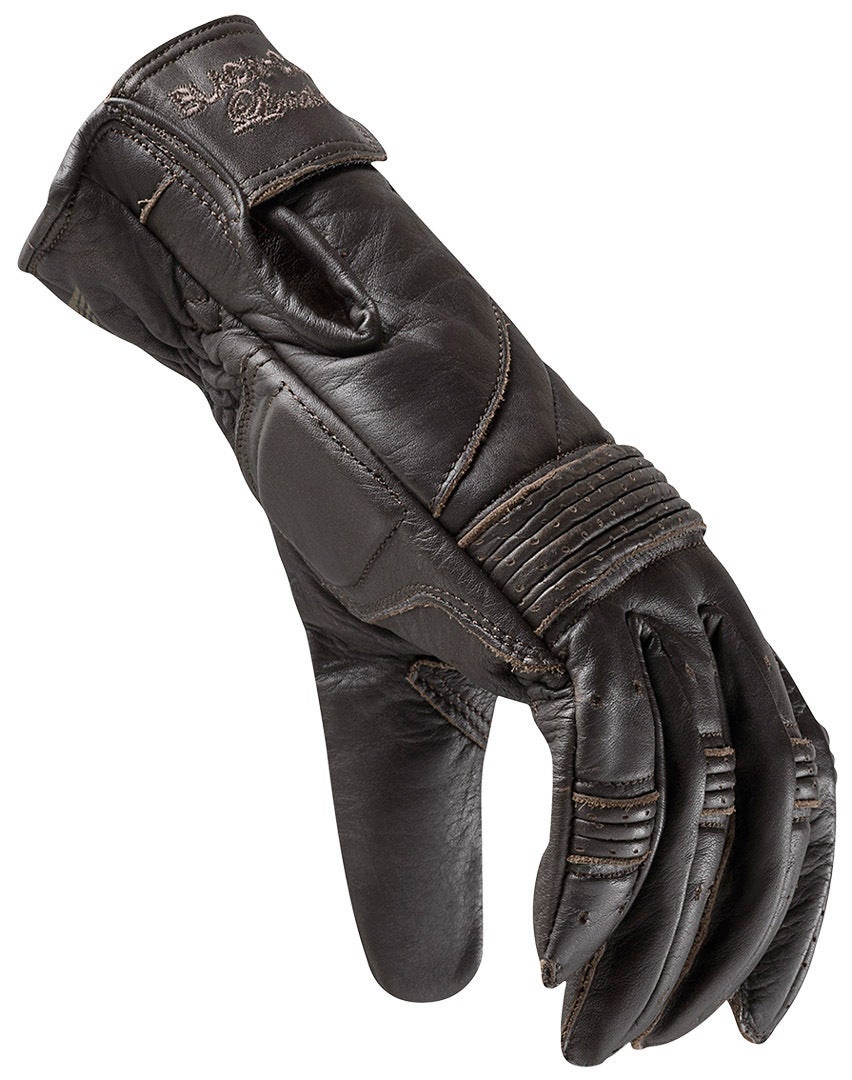Black-Cafe London Vintage Motorcycle Gloves brown M Figure 2