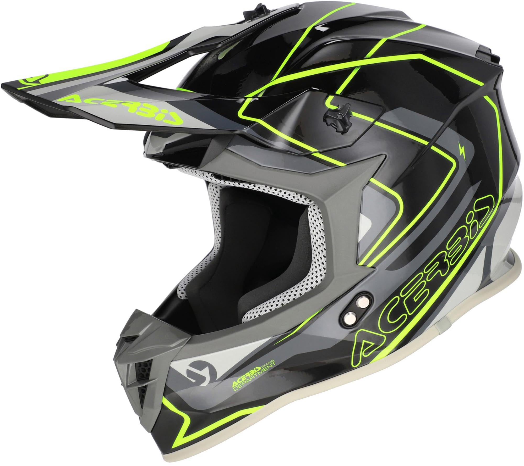Acerbis Linear 2026 Motocross Helmet black/grey/fluo-yellow XXL (63/64) Figure 1