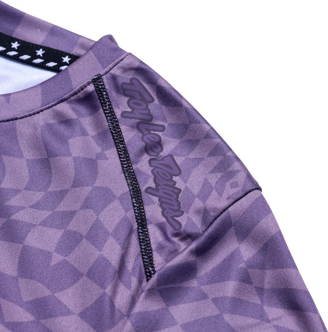 Troy Lee Designs Lilium SS Twisted Checkers Ladies Bicycle Jersey purple M Figure 3