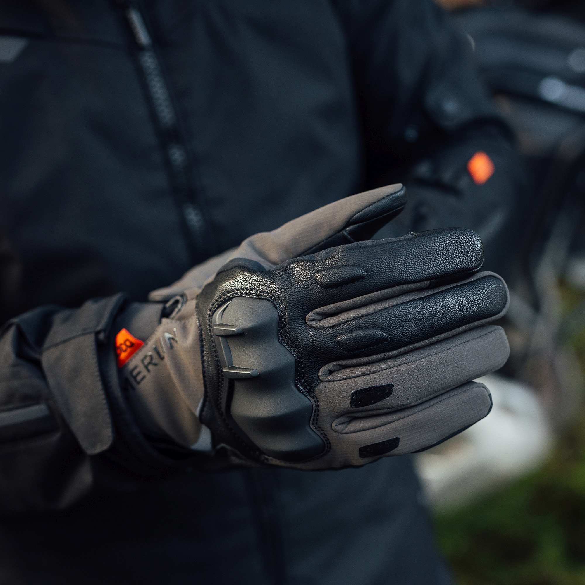 Merlin Denali D3O wasserdichte Motorrad Handschuhe 黒/灰色 2XL 図3