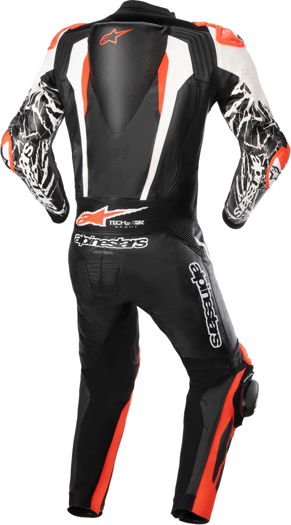 Alpinestars Absolute V2 One Piece Motorcycle Leather Suit black/white/red 54 Figure 2