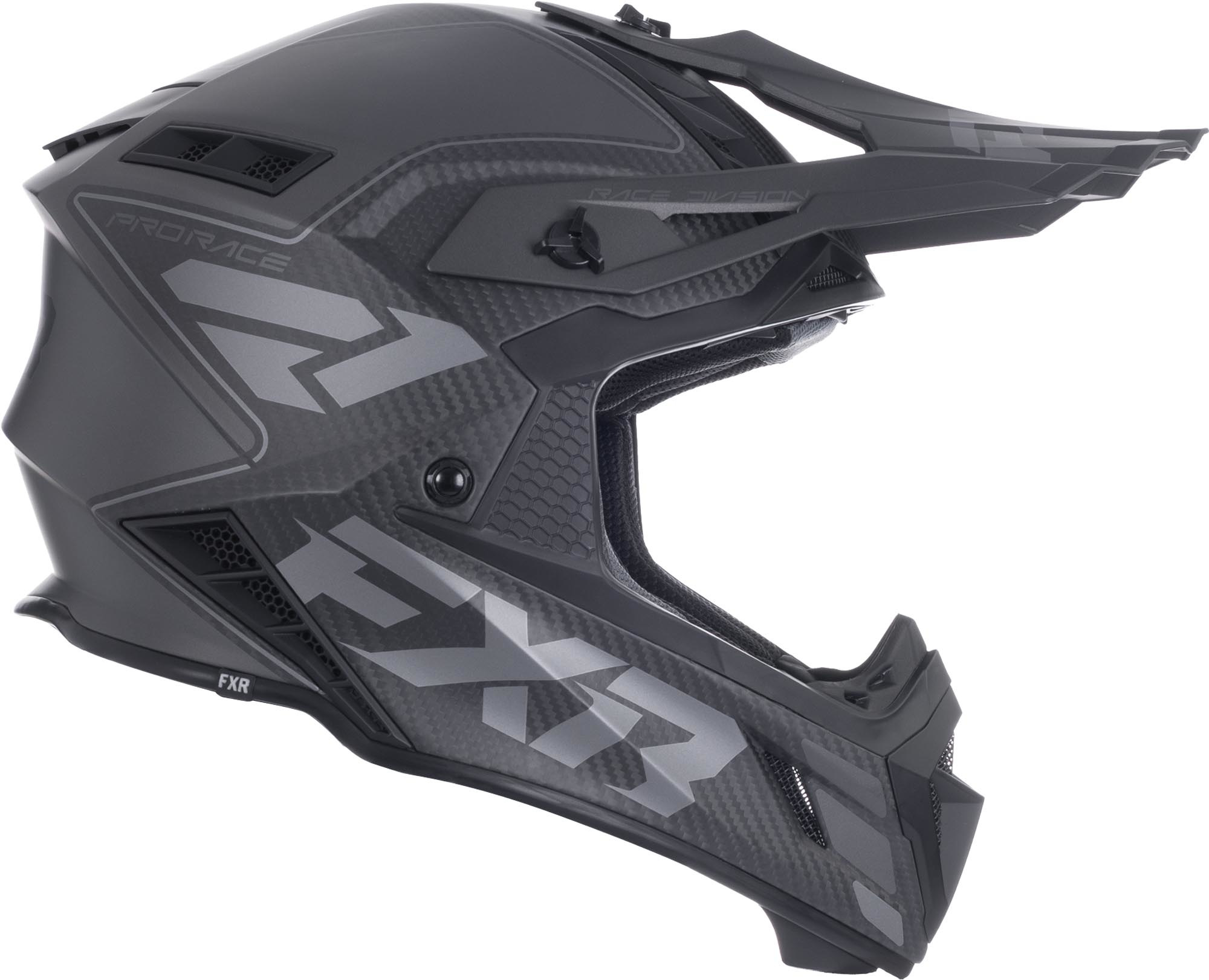 FXR Helium Carbon Motocross Helm schwarz/grau S Abbildung 3