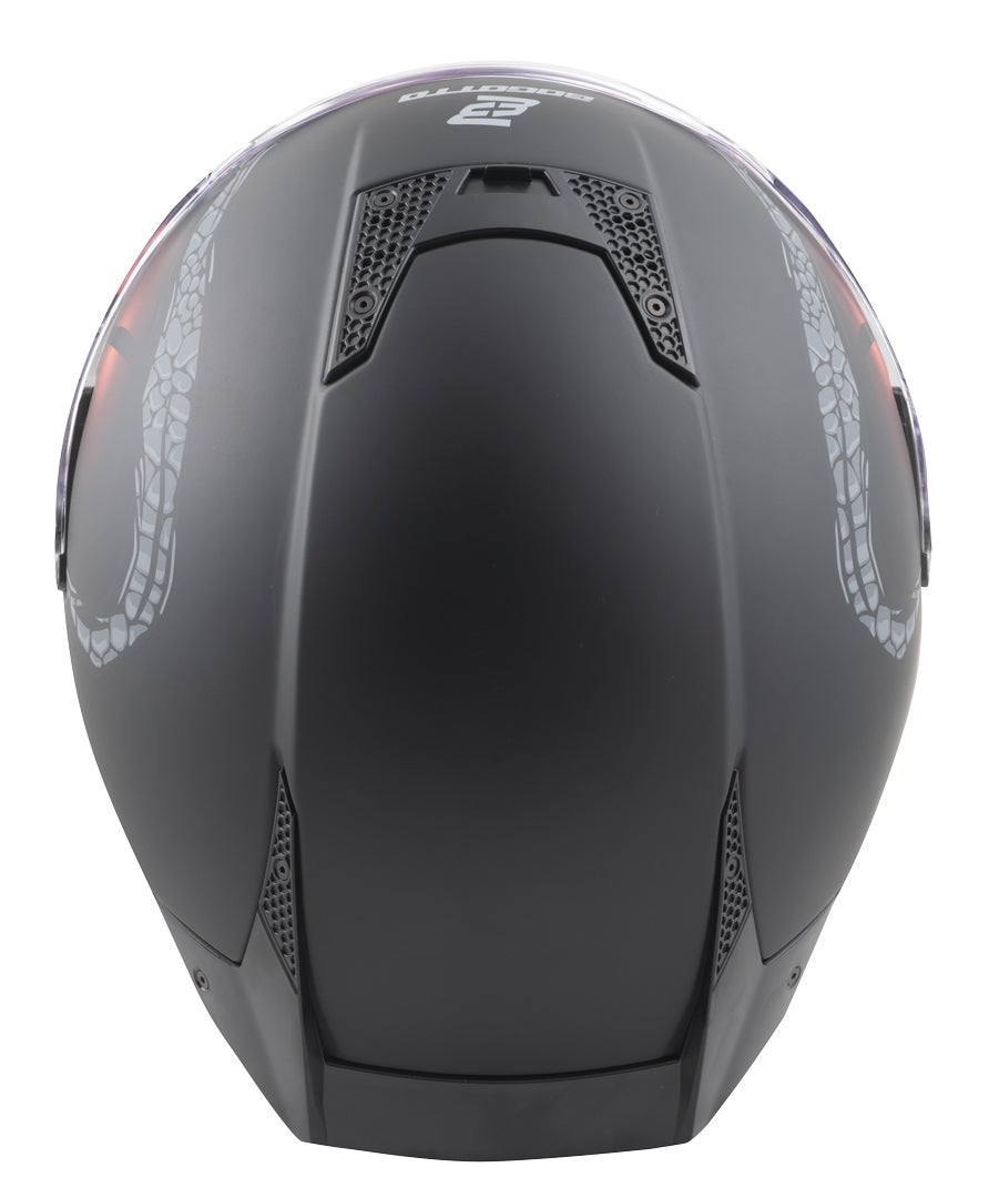 Bogotto Rapto Reptile Casco nero/rosso opaco S Figura 8