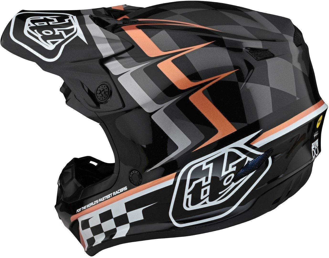 Troy Lee Designs SE4 Warped Polyacrylite MIPS Motocross hjelm Sort S (55/56) Figur 3