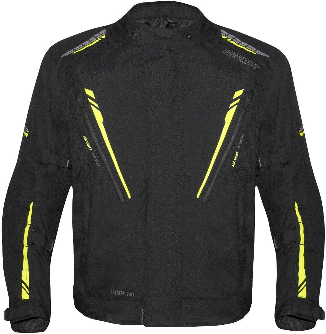 Germot Spencer Evo Big Size waterproof Motorcycle Textile Jacket black/neon 3XL Figure 1
