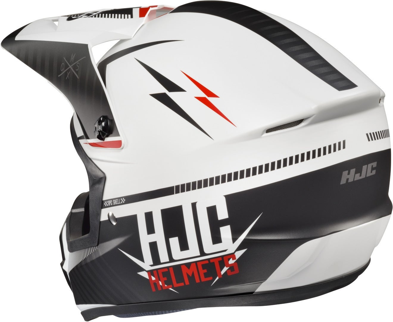 HJC CS-MX II Tweek Capacete de Motocross branco/preto/vermelho L (59/60) Figura 2