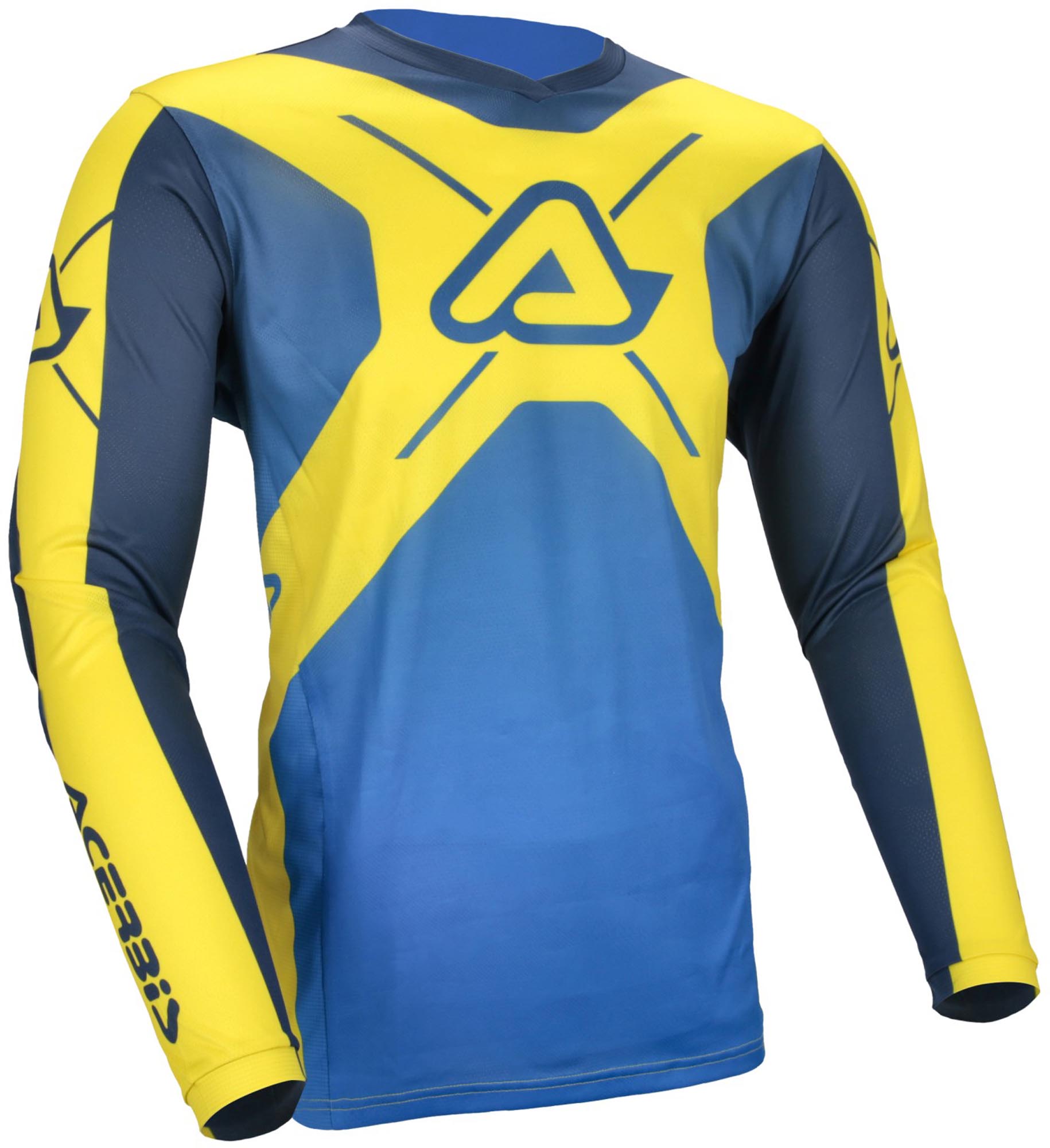 Acerbis MX J-Track Inc 2.0 Graphic Tricou de motocross Albastru/galben S Figura 1