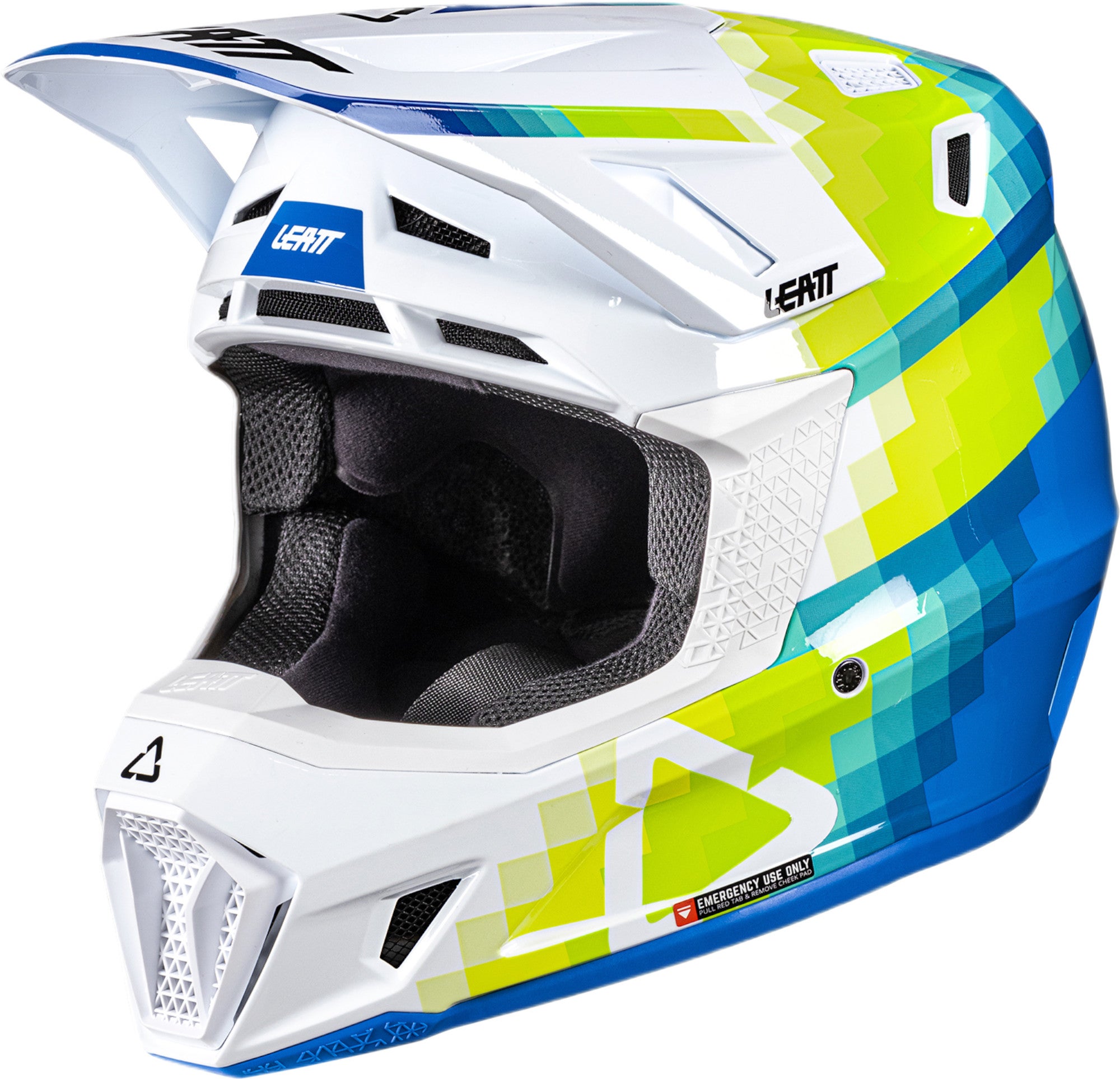 Leatt 7.5 V26 Casco da motocross con occhiali bianco/blu/giallo M (57/58) Figura 5