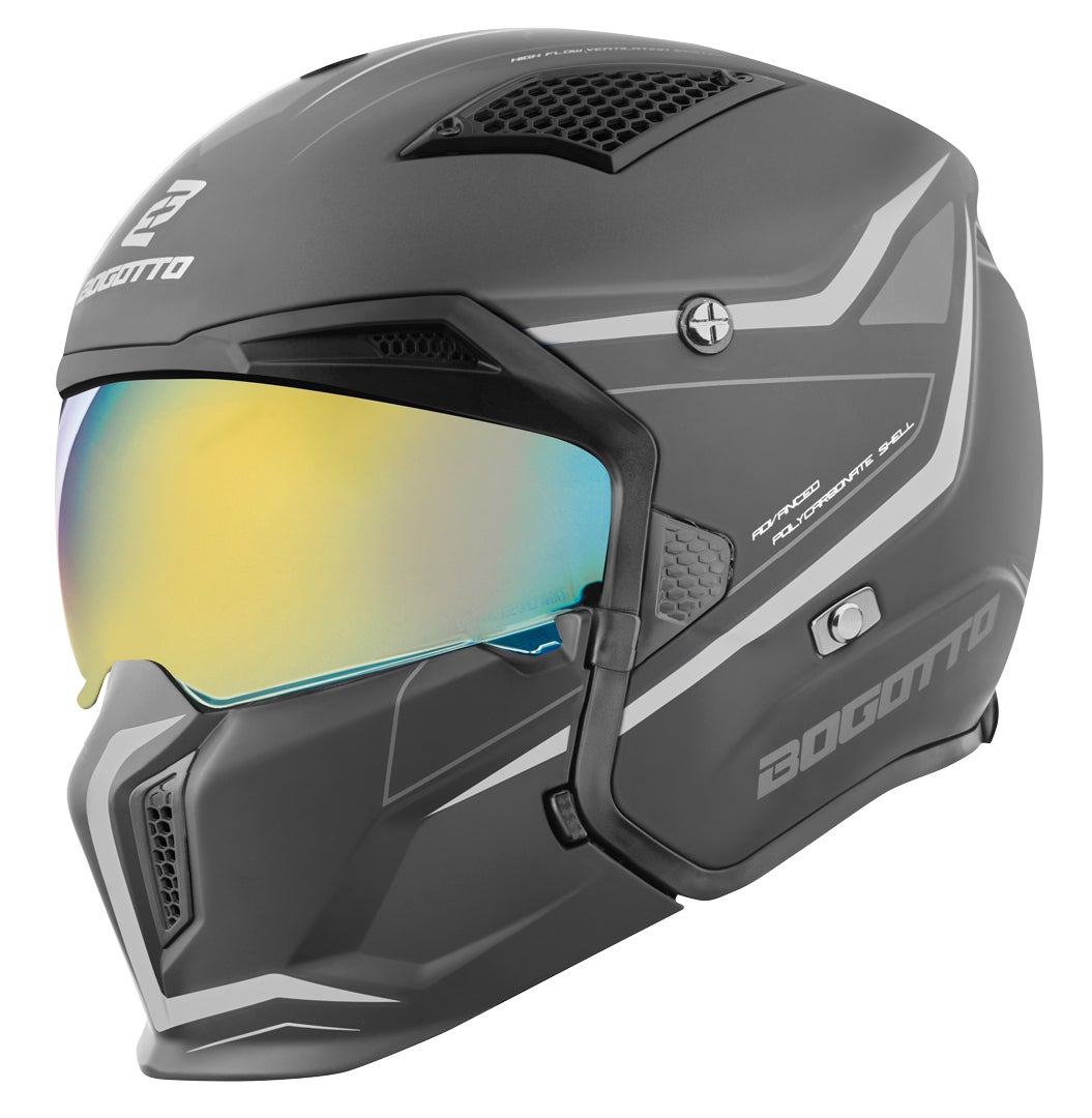 Bogotto Radic WN-ST Capacete Cinza/Preto L Figura 5