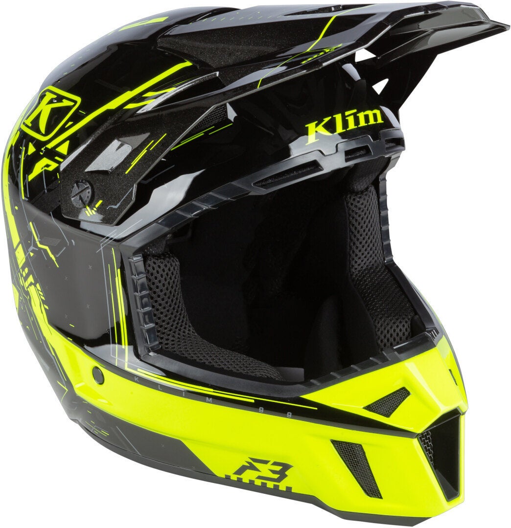 Klim F3 Recoil Casco Motocross nero/giallo XXL (62/63) Figura 4