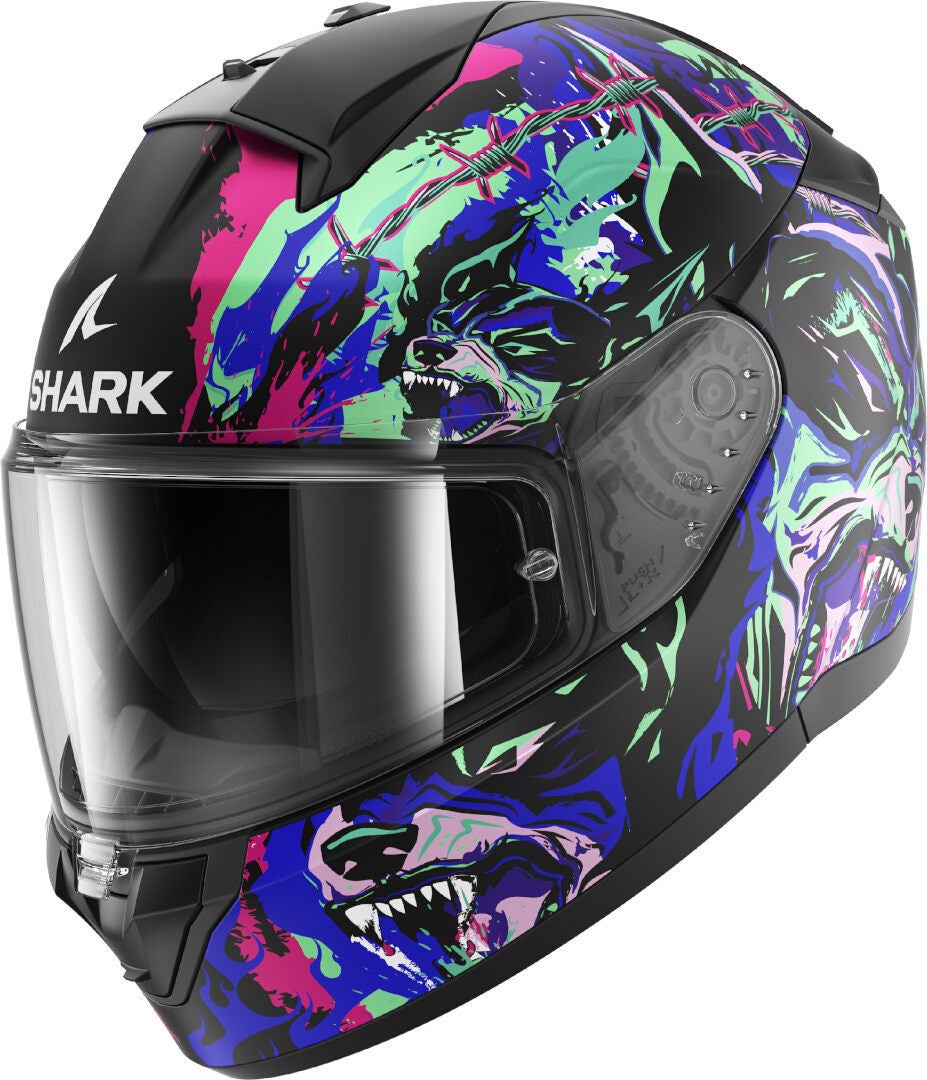 Shark Ridill 2 Raging Beast Helmet black/green/blue/pink S (55/56) Figure 1