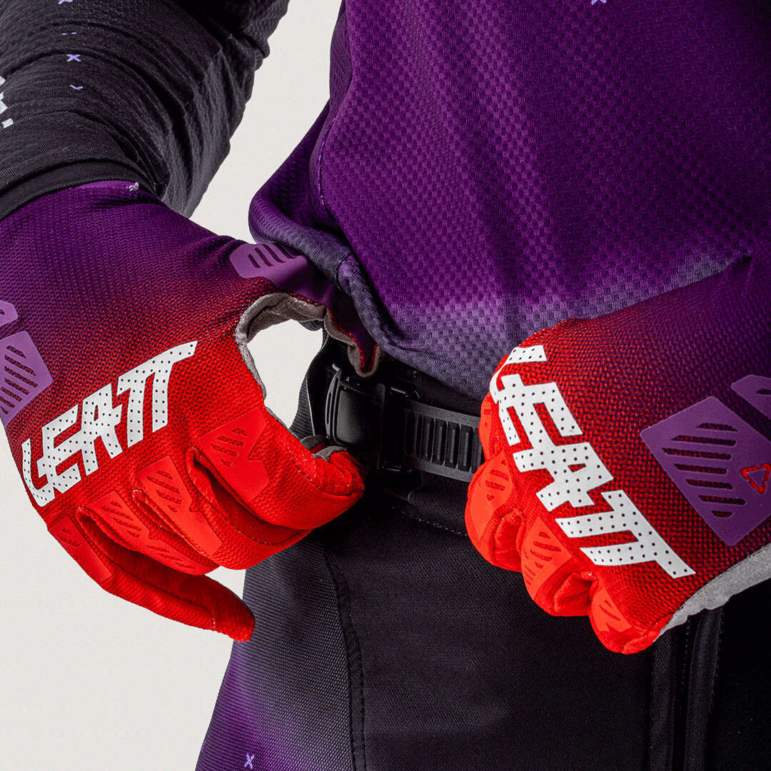 Leatt Moto 4.5 Lite Pantaloni da motocross da donna nero/viola/rosso/bianco XXL Figura 6