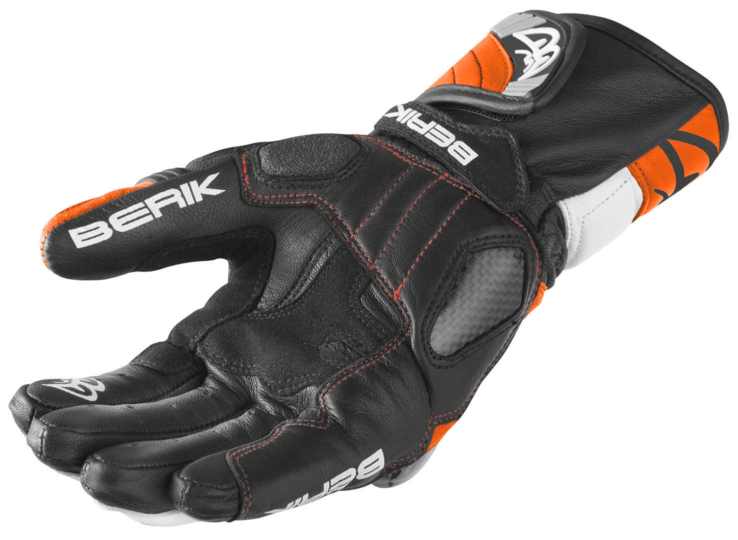 Berik Namib Pro Motorcykel handsker sort/hvid/orange M Figur 4