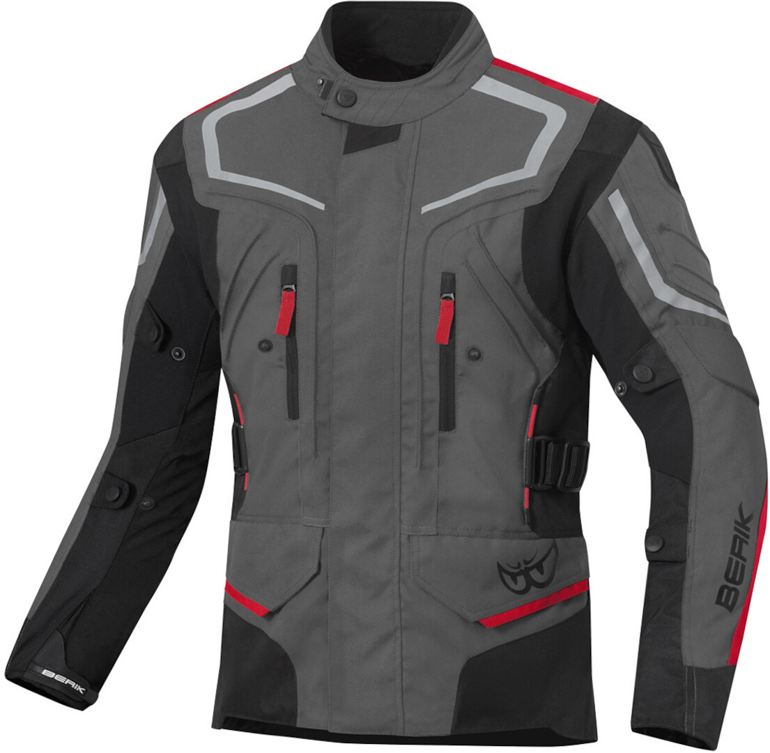 Berik Rallye waterproof Motorcycle Textile Jacket dark grey/black/red 54 Figure 1