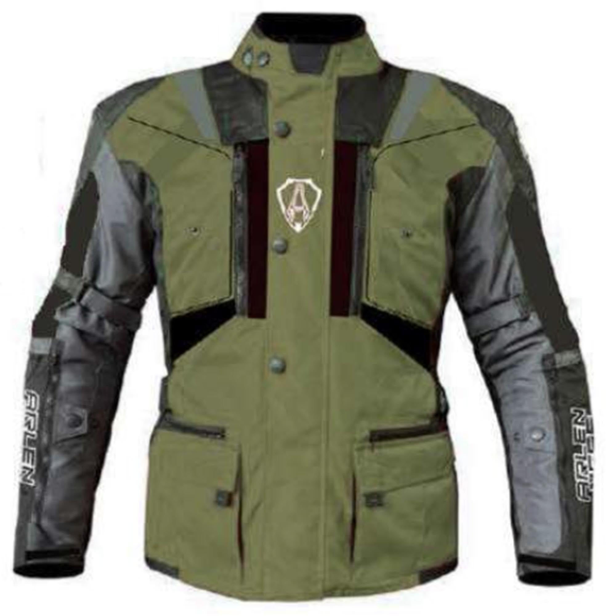 Arlen Ness Tujura Veste textile moto imperméable Vert/Gris 60 Figure 1
