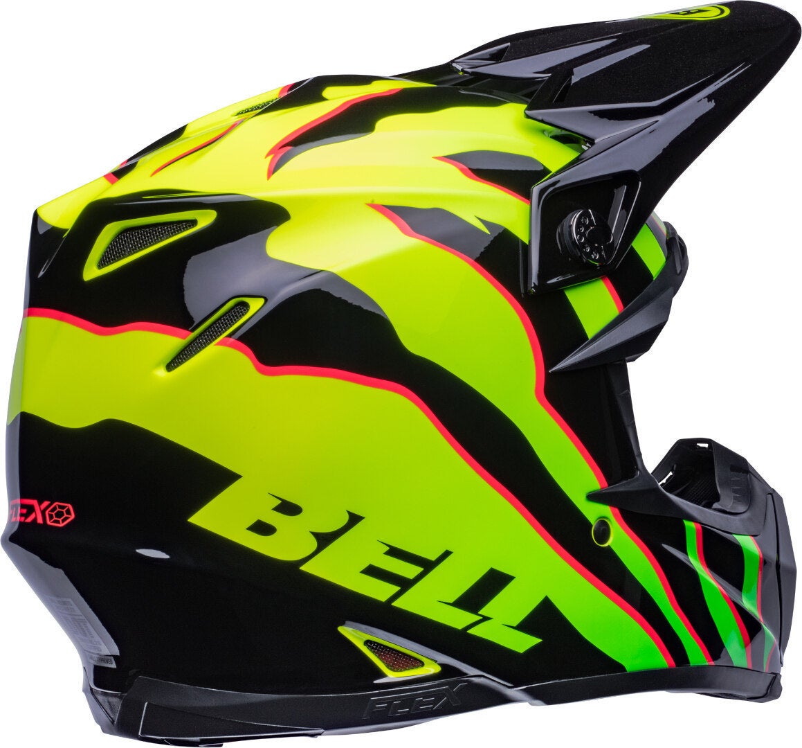 Bell Moto-9S Flex Claw Casco Motocross nero/verde M Figura 7