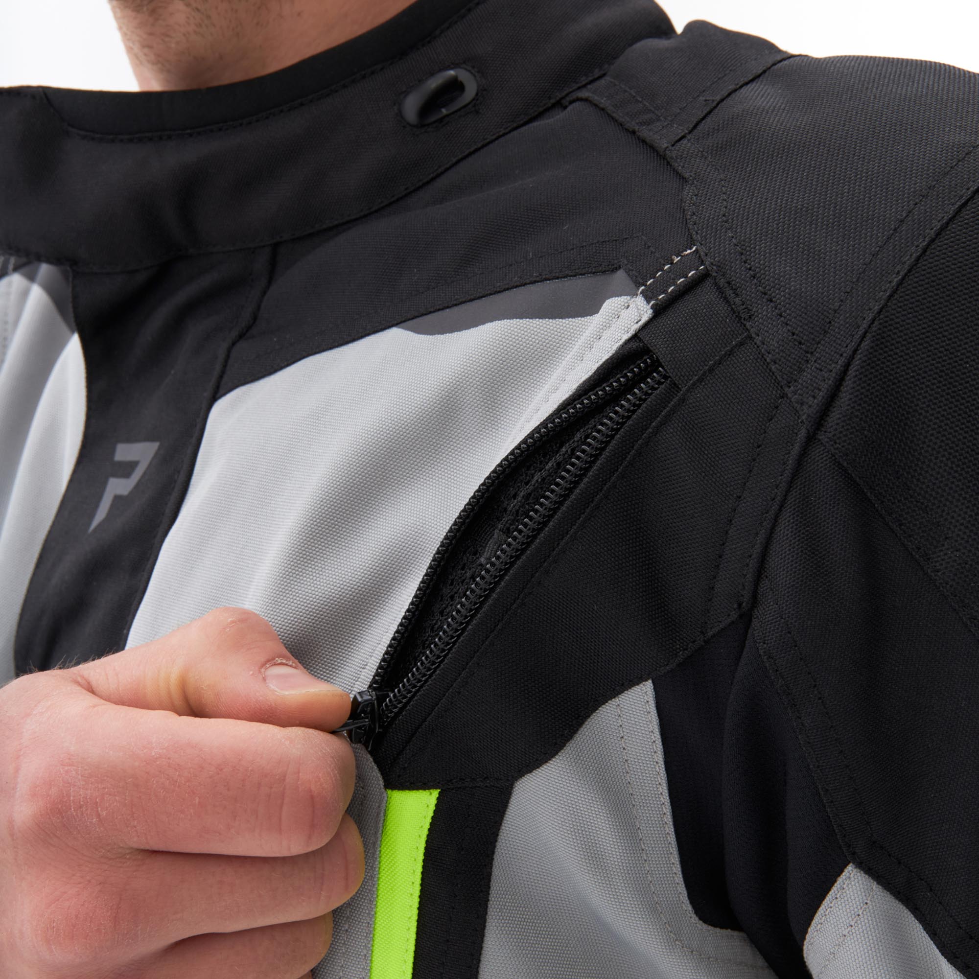 Side view of Rebelhorn Scout waterproof Motorcycle Textile Jacket