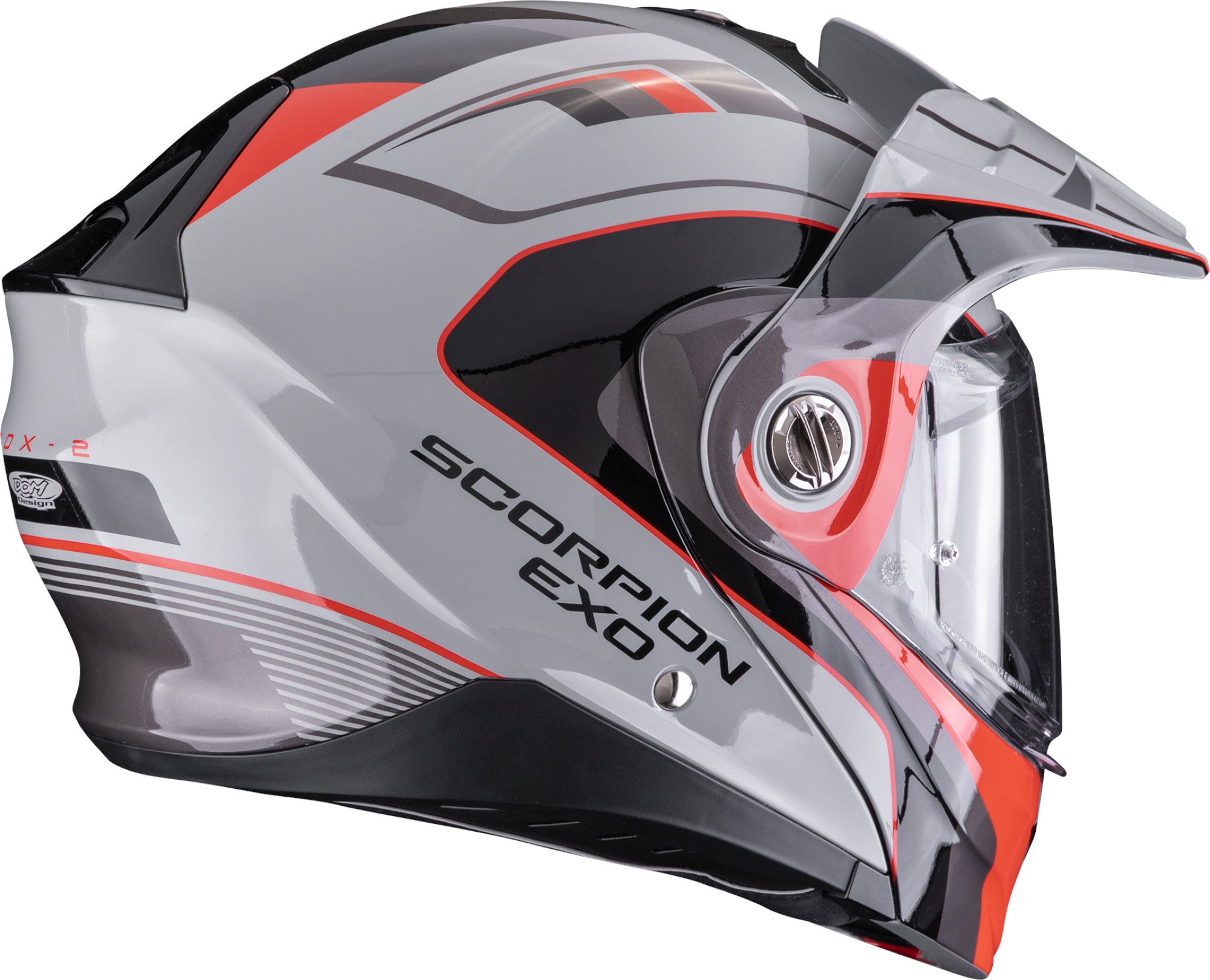 Scorpion ADX-2 Kamps Cască Enduro gri/negru/roșu S (55/56) Figura 3