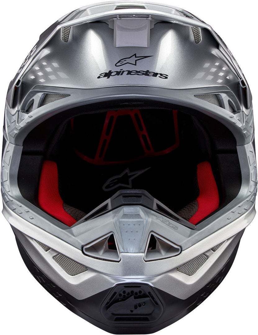 Alpinestars Supertech S-M10 Flood 2024 Casco da motocross nero/argento/rosso L (59/60) Figura 6