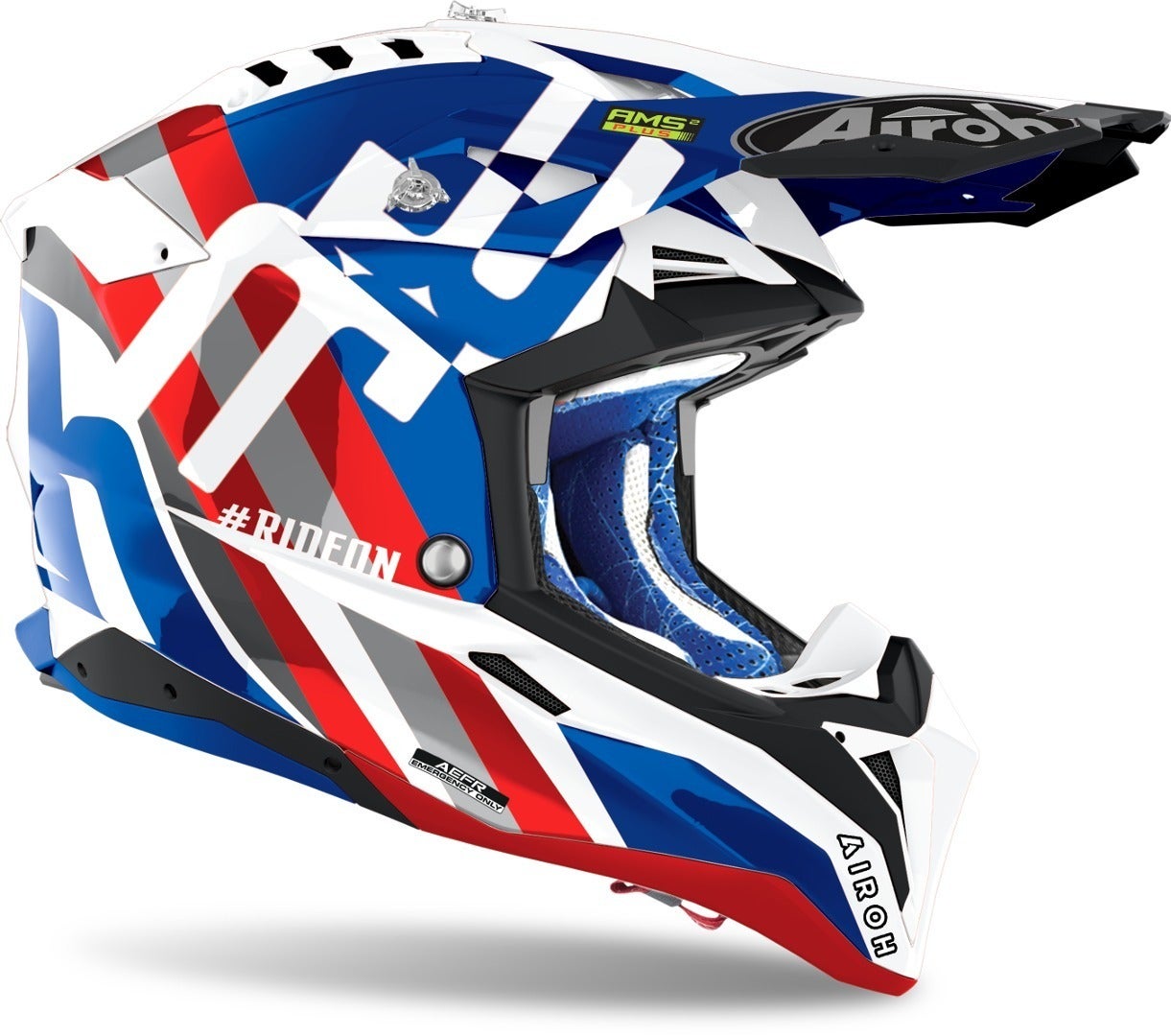 Airoh Aviator 3 Rainbow Carbon Motorcross helm blauw/rood Verlies (59/60) Figuur 2