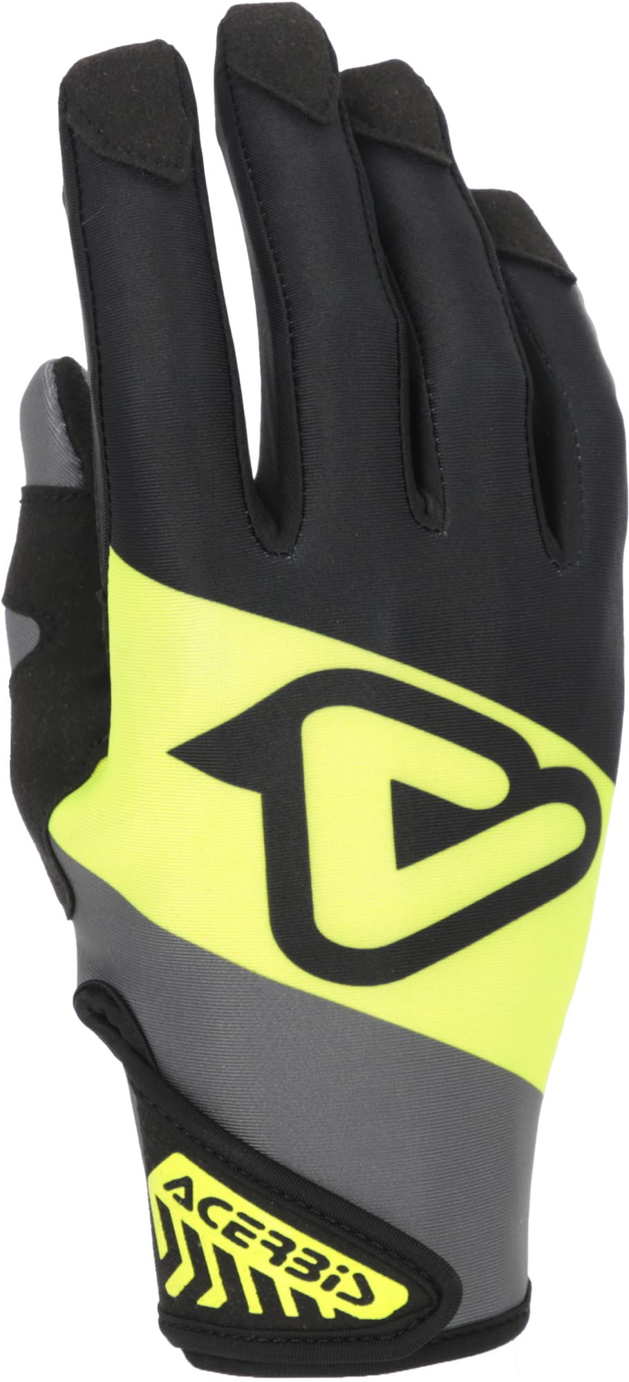 Acerbis Neoprene 3.0 Logo Motorcykelhandsker sort/gul S Figur 4