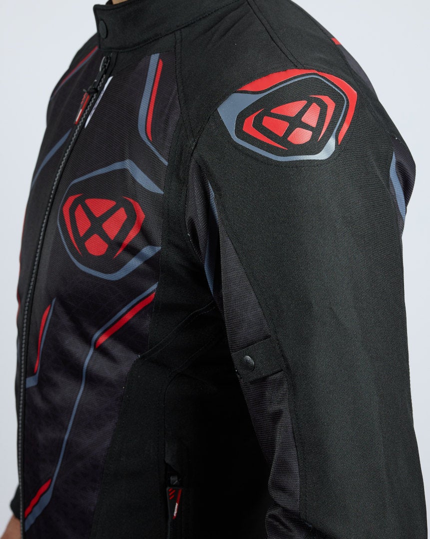 Ixon Demoniak Blouson textile de moto noir/rouge XXL Figure 4