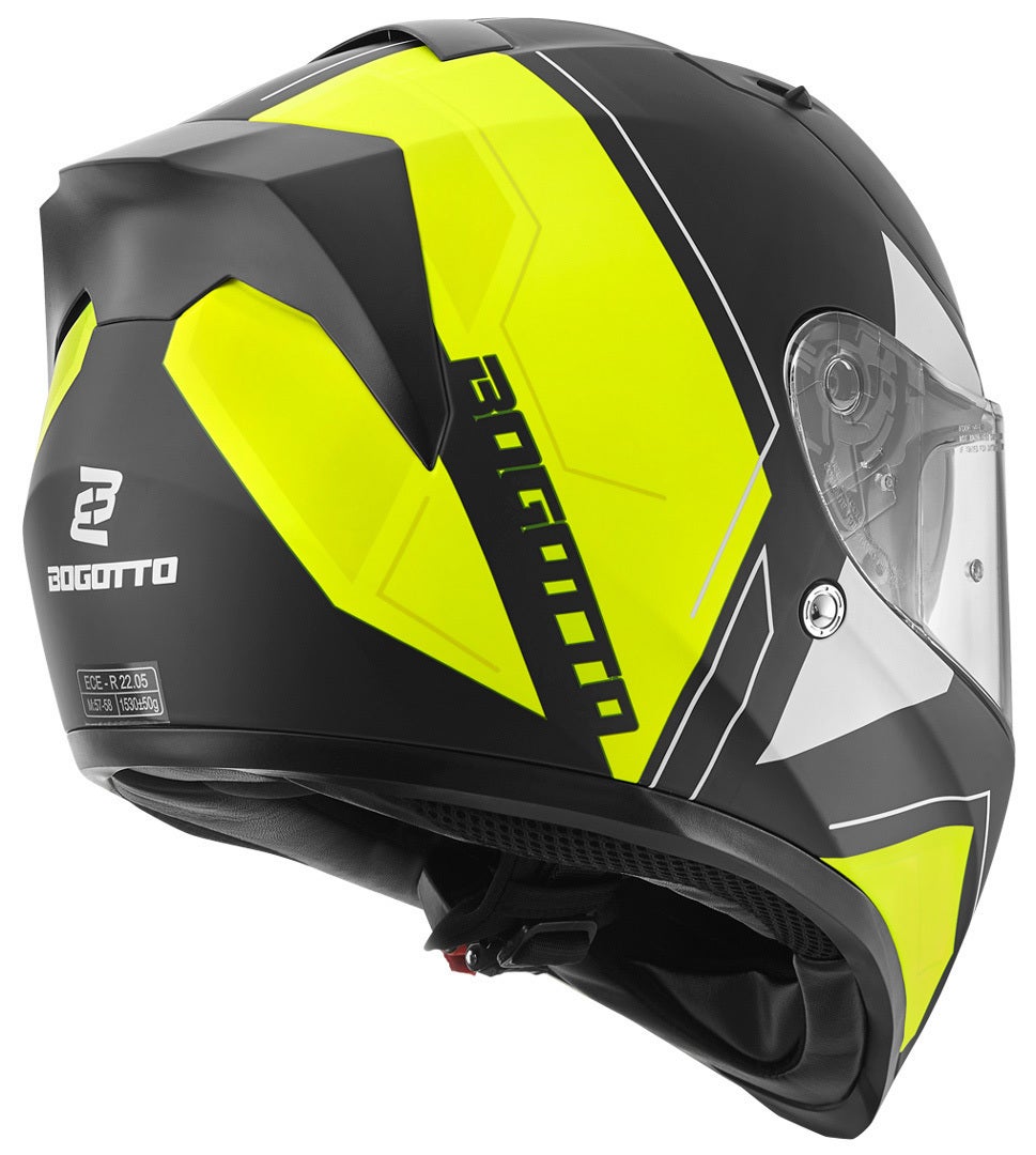 Bogotto V128 Strada Hjelm sort mat/gul L Figur 3